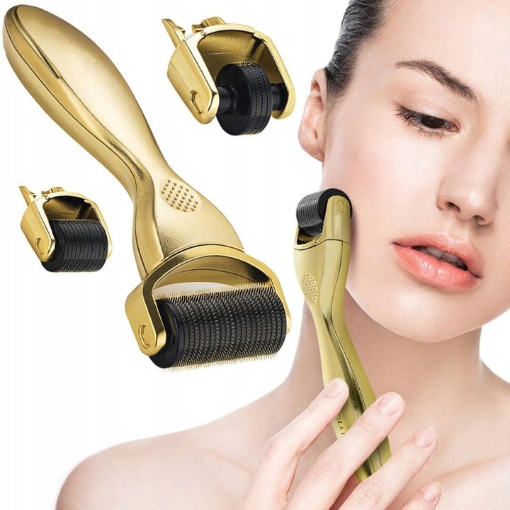 DERMA ROLLER WAŁEK MASAŻER DO MASAŻU CIAŁA TWARZY ROLOWANIA MEZOTERAPII 3x