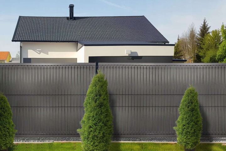 OSŁONA DO PANELI OGRODZENIOWYCH 123 x250 44/62 ANTRACYT Cały kpl+instrukcja