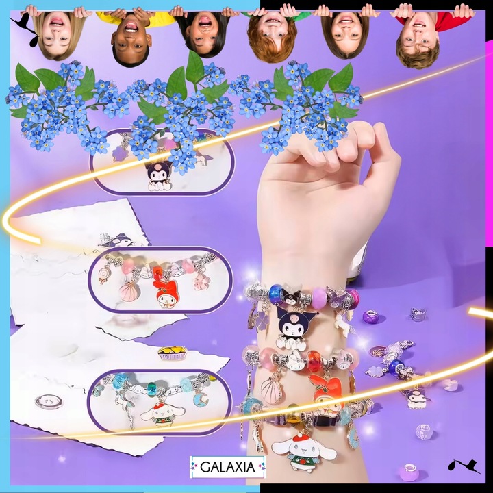 ZESTAW DO ROBIENIA BRANSOLETEK NASZYJNIKÓW Do Biżuterii Dla Dzieci Kuromi