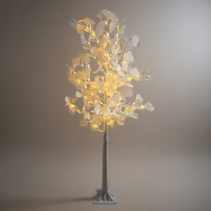 Drzewko Świąteczne Ozdobne Świecące LED BRZOZA 150 cm Lampki Białe Ciepłe