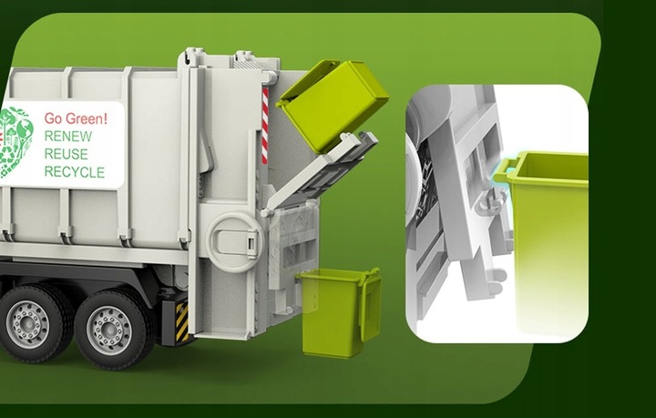 Double Eagle Śmieciarka Ciężarówka Auto Zdalnie Sterowane Na Pilot Prezent