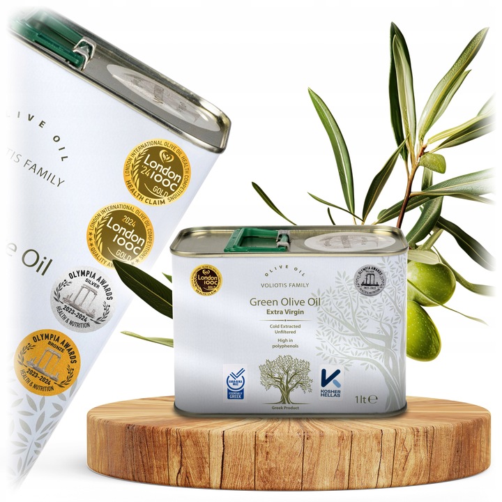 Oliwa z Oliwek Extra Virgin 1L grecka Z TEGOROCZNYCH ZBIORÓW PIERWSZA W PL