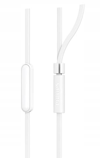 SŁUCHAWKI DOUSZNE PHILIPS TAE1105WT/00 BIAŁE PRZEWODOWE