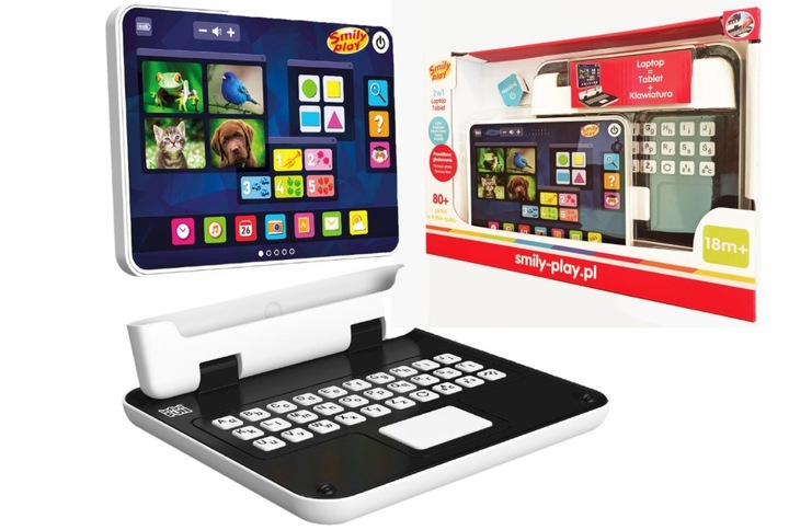 83680 LAPTOP TABLET 2w1 KOMPUTER EDUKACYJNY MÓWI PL DUŻY Smily Play