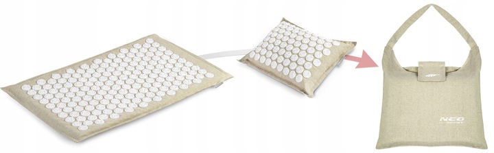 MATA DO AKUPRESURY Z KOLCAMI + PODUSZKA + TORBA