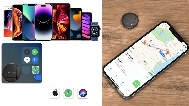 Lokalizator GPS LiTag MiLi IOS APLLE do plecaka kluczy bagażu roweru obroży
