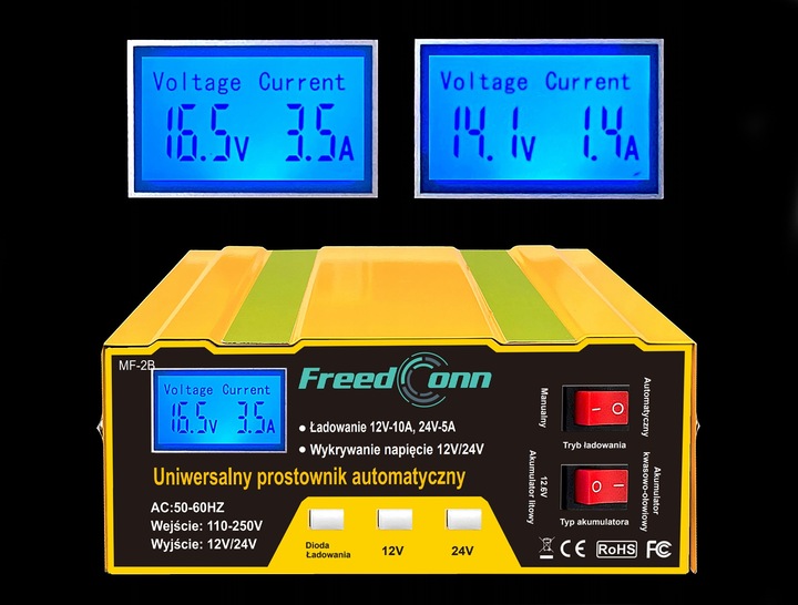 MF-2B Prostownik AUTOMATYCZNY Z FUNKCJĄ NAPRAWY 12V 24V