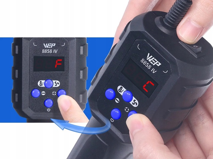 Stacja Lutownicza HOTAIR WEP 8858-IV mała, przenośna +Zestaw dysz