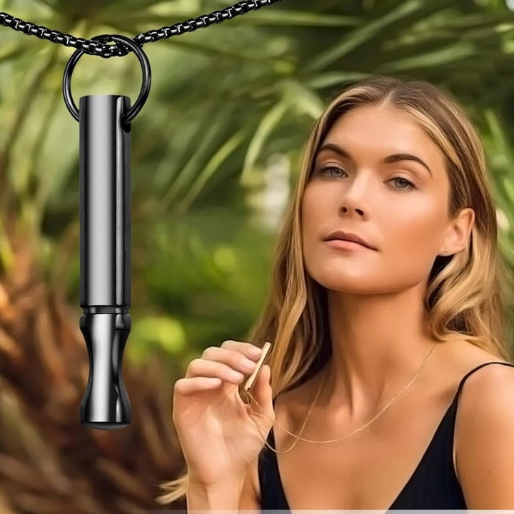 Naszyjnik Do Rzucania Palenia Oddechowy Cichy Nie Gwizda STAL NIERDZEWNA