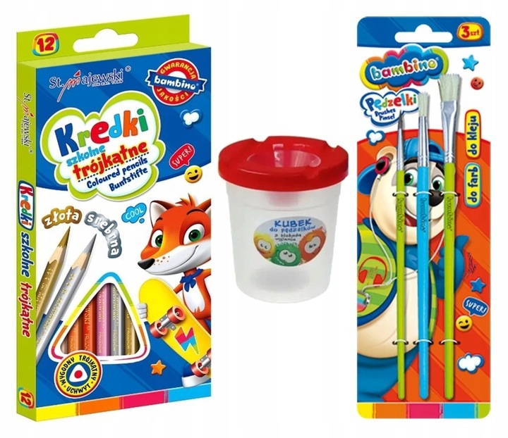 BAMBINO Wyprawka Szkolna zestaw plastyczny 22el