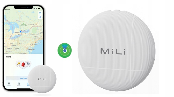 Lokalizator GPS LiTag MiLi IOS APLLE do plecaka kluczy bagażu roweru obroży