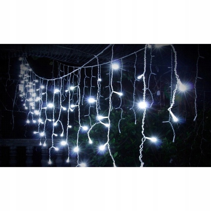 Światełka lampki świąteczne zewnętrzne sople na dom balkon ogrodowe 500 led