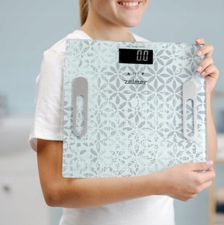 Waga łazienkowa elektroniczna Zelmer ZBS1012 Wyświetlacz LCD max. 180kg BMI