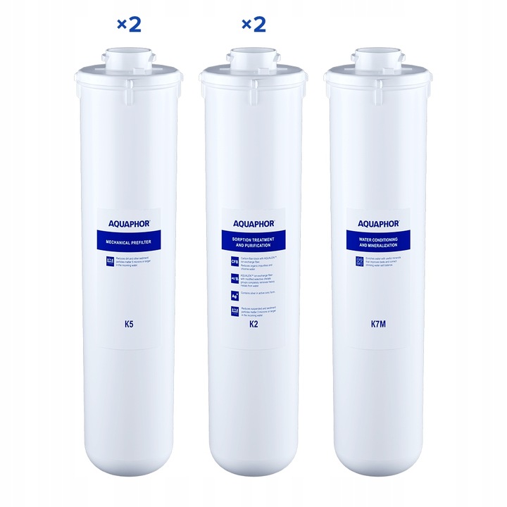 Zestaw 5 wkładów do RO-101S Morion K5 x 2, K2 x 2, K7M