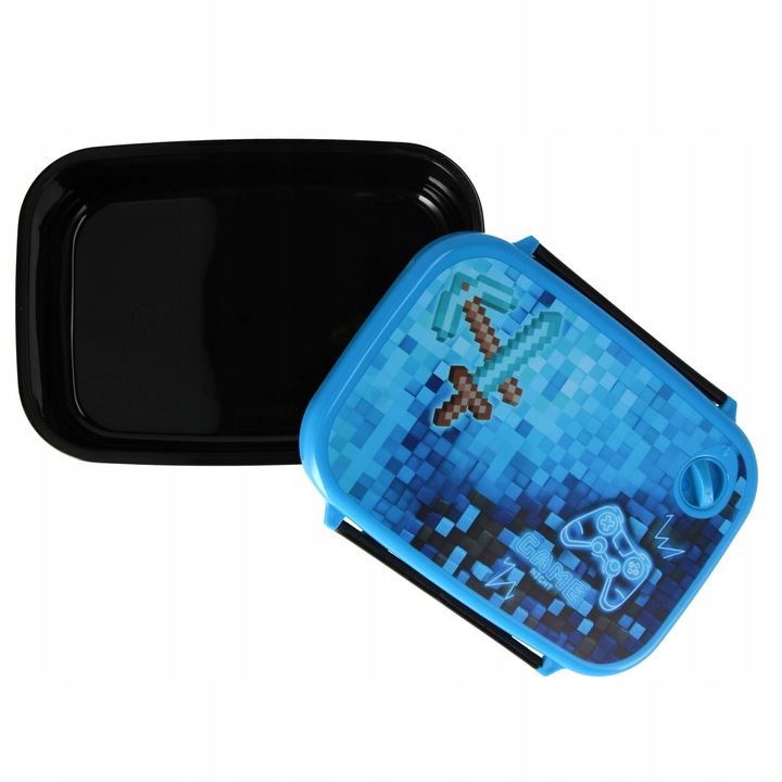 ZESTAW ŚNIADANIOWY BIDON ŚNIADANIÓWKA TRITAN 450ml BPA FREE PIXELE PAD