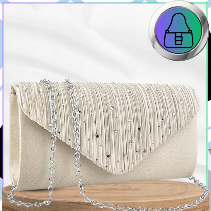 Torebka Kopertówka Błyszcząca Wizytowa Wieczorowa na ramię damska elegancka