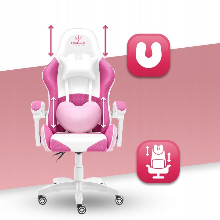 FOTEL GAMINGOWY DLA GRACZA BIUROWY HELL'S