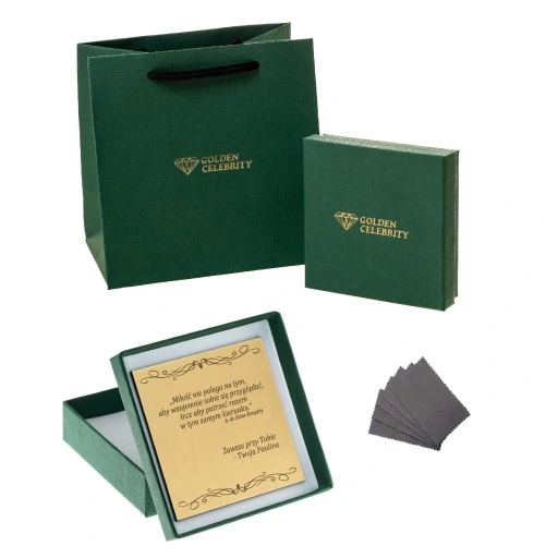 ZŁOTY NASZYJNIK ŁAŃCUSZEK KOLCZYKI WISZĄCE DŁUGIE KOMPLET STAL CHIRURGICZNA