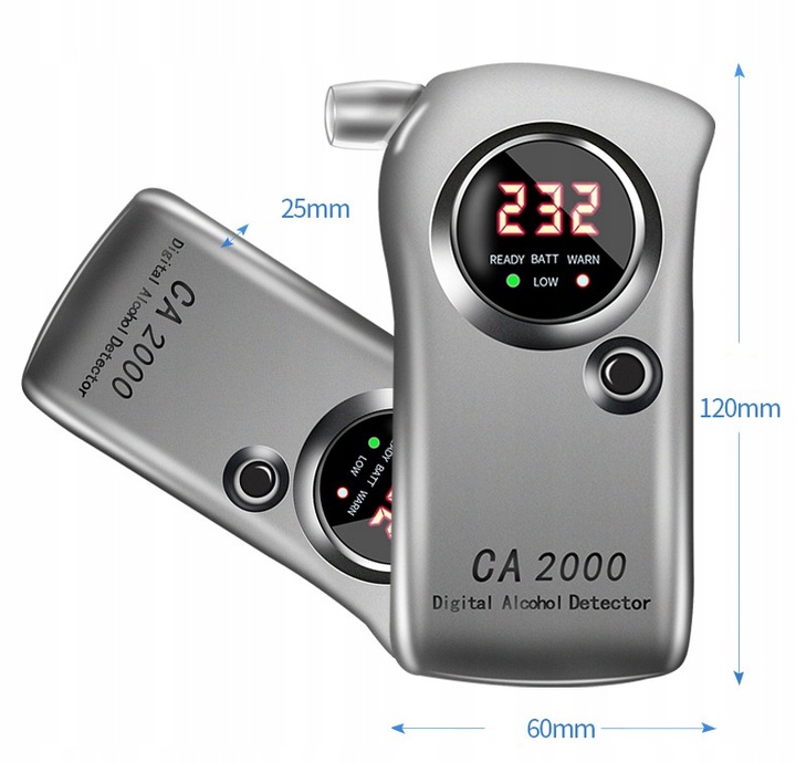 ALKOMAT CYFROWY CA2000 PROFESJONALNY+ 10 USTNIKÓW + 9V AKUMULATOR ŁADOWALNA