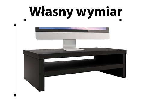 Podstawka pod monitor Na Wymiar z półką Dąb Sonoma niewidoczny montaż