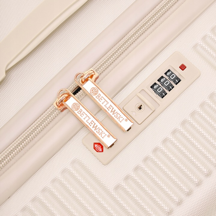 BETLEWSKI Walizka Podróżna duża pojemna na wakacje na kółeczkach stylowa