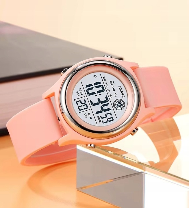 Zegarek damski elektroniczny pasek czytelna tarcza wiele funkcji