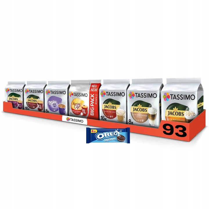 Kapsułki Tassimo kawa czarna , latte 6+1 opakowanie + ciastka GRATIS!