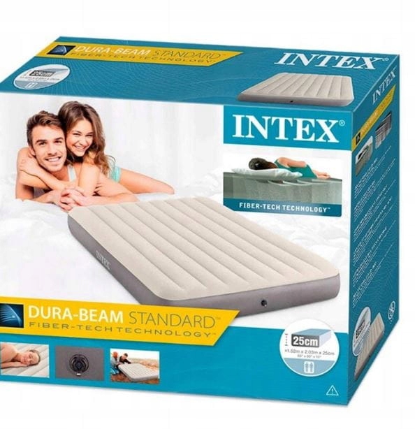 Dmuchany materac dwuosobowy do spania łóżko Intex 64103