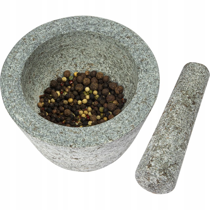 solidny moździerz kuchenny z tłuczkiem Granitowy trwała jakość prezent