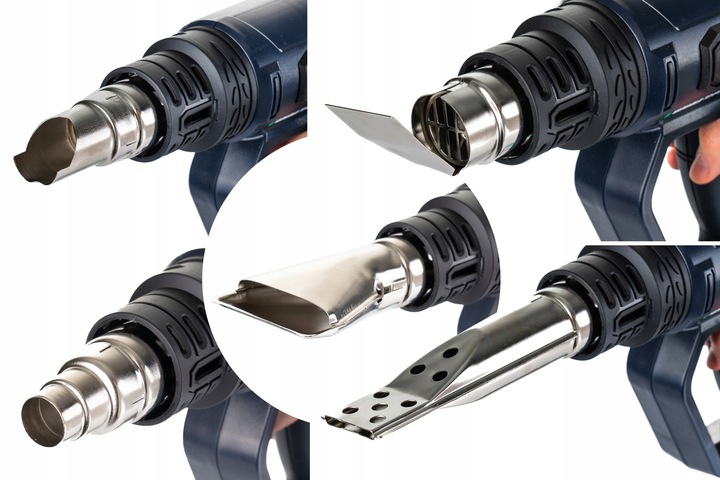 OPALARKA ELEKTRYCZNA 2 BIEGI REGULACJA LCD MOCNA 2200W + 5 DYSZ + SZPACHLA