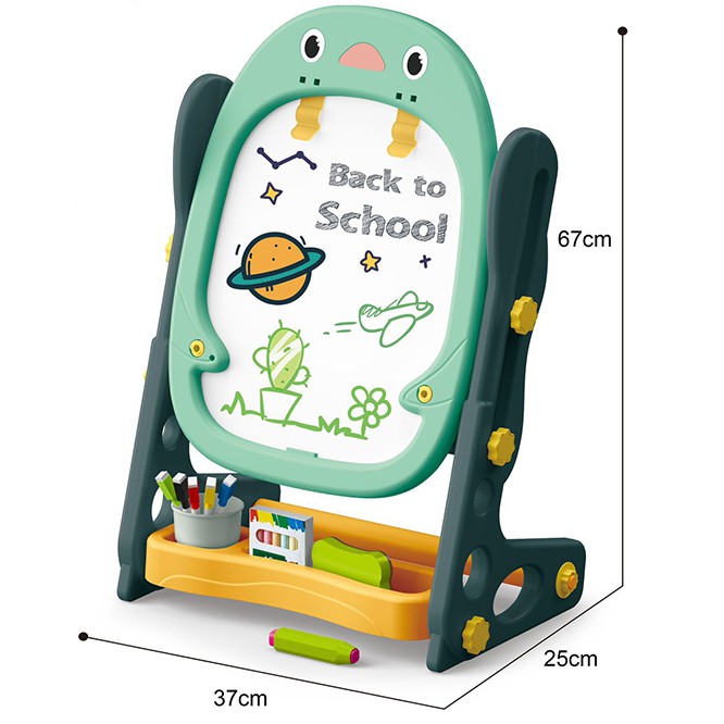 DUŻA TABLICA DWUSTRONNA KREATYWNA ZESTAW MAŁY ARYSTA + AKCESORIA WOOPIE