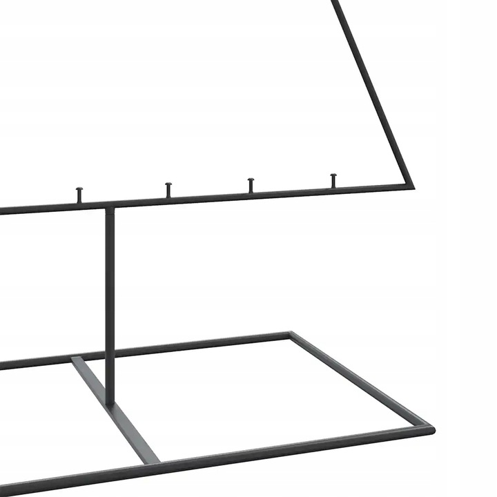 Metalowa choinka świąteczna, do dekoracji, czarna, 210 cm