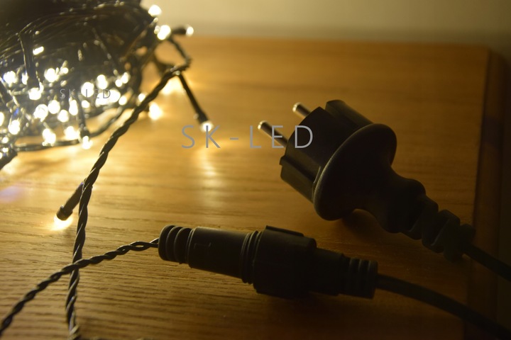 LAMPKI CHOINKOWE 300 LED BIAŁE CIEPŁE FLASH ZEWNĘTRZNE WEWNĘTRZNE