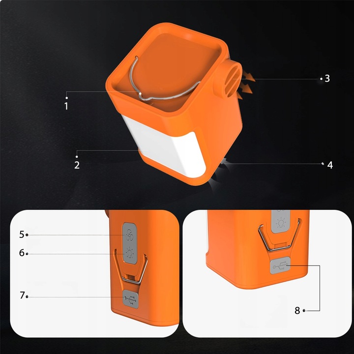 GIGA PUMP 5.0 POMPKA DO MATERCA Z LAMPKĄ 5 końcówek 260l/min 5kPa