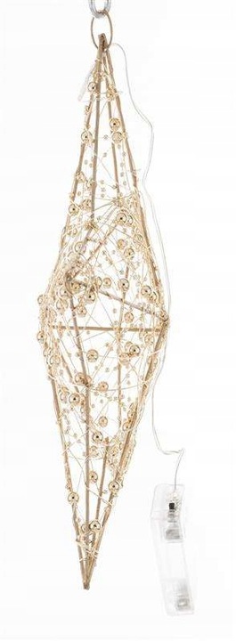 Ozdoba Gwiazda Led złota gwiazdka zawieszana w okno na ścianę drzwi 30 cm