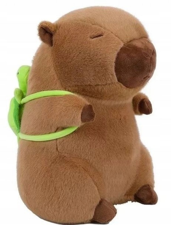 MASKOTKA KAPIBARA Z PLECAKIEM ŻÓŁW PLUSZAK DUŻY XXL 40CM PLUSZOWY MIŚ