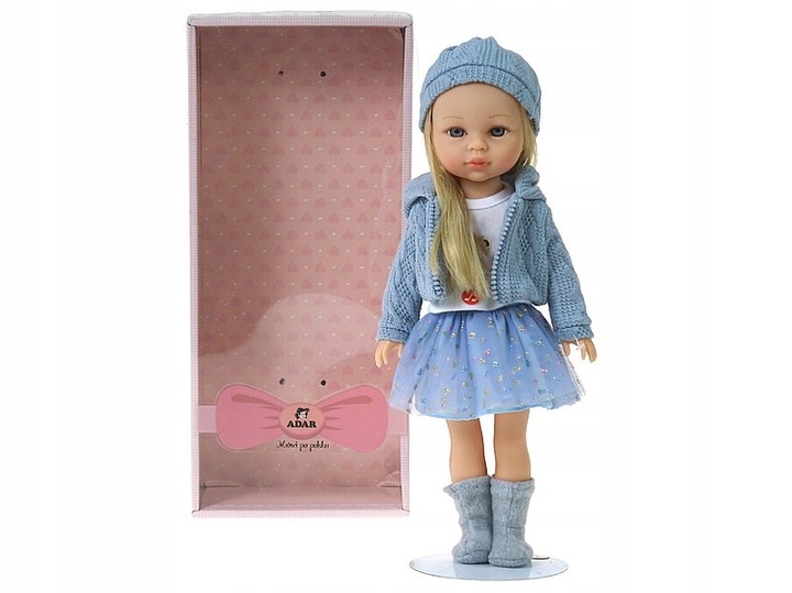 LALKA z długimi włosami blondynka MÓWI I ŚPIEWA 38cm w kolorowym pudełku