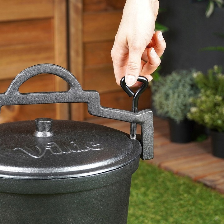 Kociołek ŻELIWNY VILDE 4L na ognisko garnek myśliwski węgierski grill