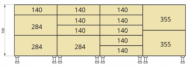 Szablon do montażu szuflad BLUM Tand GTV Modernbox