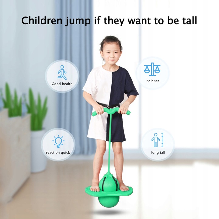 PIŁKA DO SKAKANIA Z RĄCZKĄ DLA DZIECI POGO JUMPER ZABAWKA DO GRANICZEJ