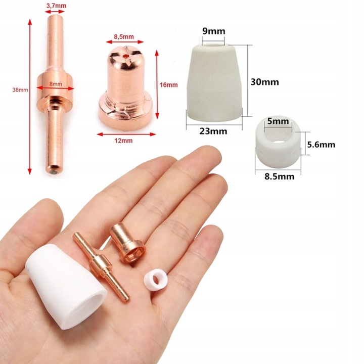 ZESTAW DYSZE ELEKTRODY DŁUGIE do PLAZMY PT-31 PARKSIDE PPS-40 B2 KOMPLET