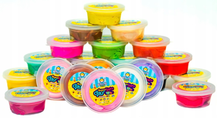 2x Magiczna Plastelina PIANKOLINA MASA POLIMEROWA 24SZT +WALIZKA +AKCESORIA