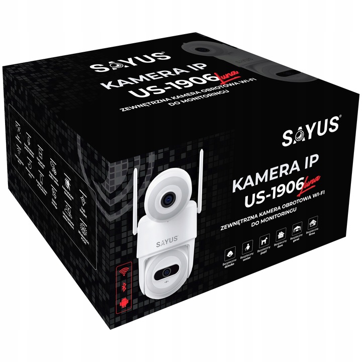 OBROTOWA KAMERA ZEWNĘTRZNA IP WIFI ICSEE ZOOM DWA OBIEKTYWY ULTRA HD 3MPx