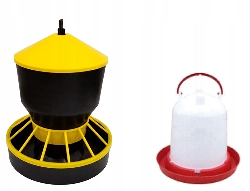 Zestaw dla drobiu kur Poidło 3L + Karmidło 6kg karmnik