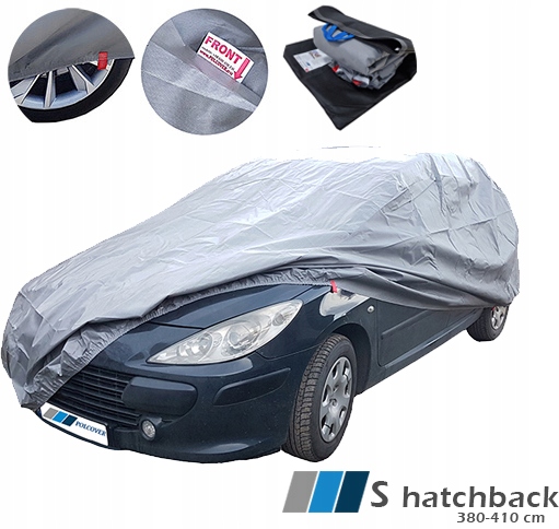 POKROWIEC NA SAMOCHÓD 3 WARSTWY r. S do 410cm PLANDEKA na auto