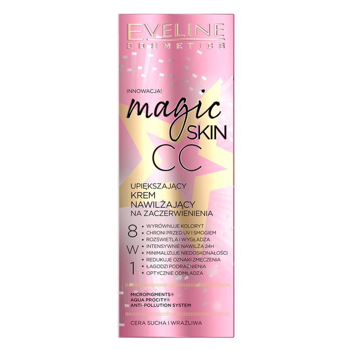 Eveline Magic Skin CC krem na zaczerwienienia 8w1