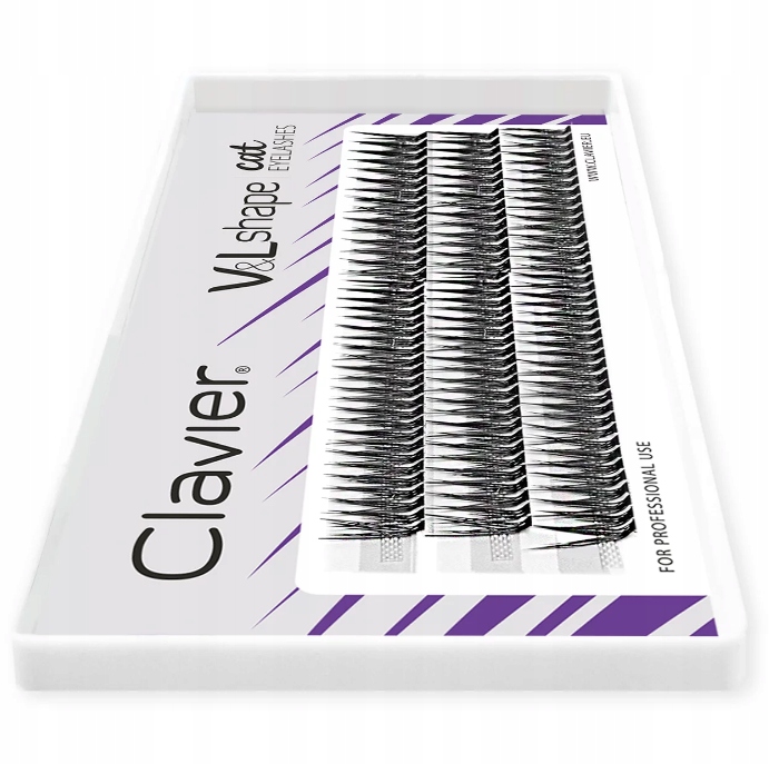 Kępki rzęs Clavier V&L Shape cat eyelashes skręt L - 10mm