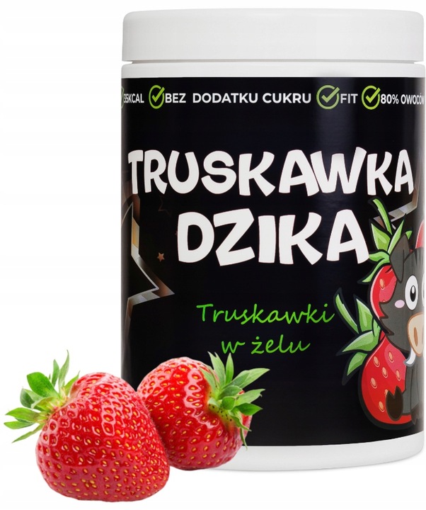 Frużelina FIT Truskawka | Dżem bez Cukru Keto 80% PUSZKA XXL 1.1kg