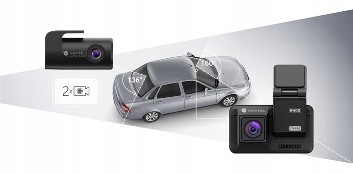 Wideorejestrator samochodowy Navitel R480 2K DUAL 2" IPS Sensor SONY IMX335