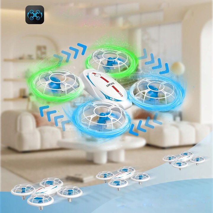 Dron RC Z Diodami LED Do Latania W Nocy Dla Dzieci Quadcopter Helikopter